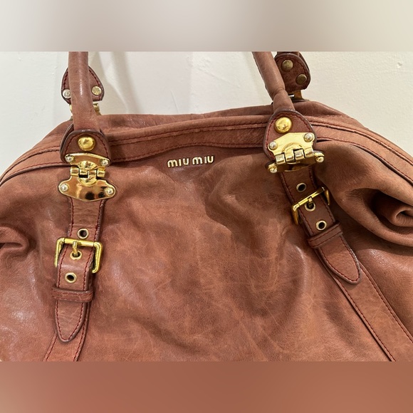 Miu Miu Large brown boho shoulder bag. Rare vintage, high quality leather - Picture 2 of 15